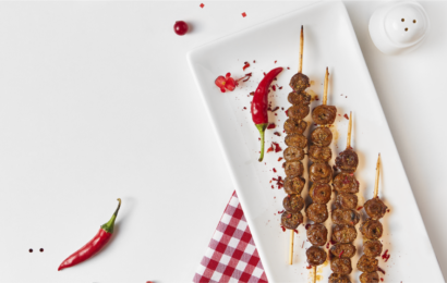 Шашлички з курячих сердець