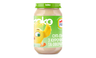 М'ясо-овочевий суп-пюре з курочкою та овочами